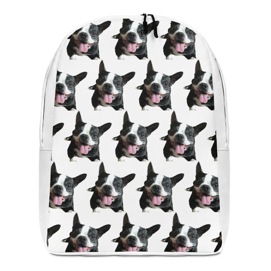 Minimalist Backpack (Happy-Go-Lucky Boston Terrier)