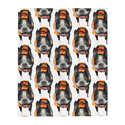 Throw Blanket (Boston Terrier Life Vest)