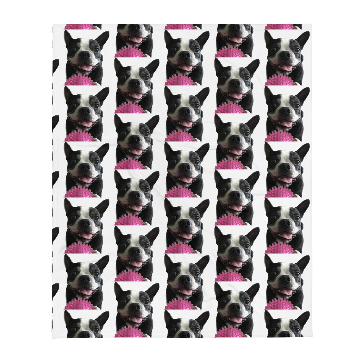 Throw Blanket (Boston Terrier Babyface)