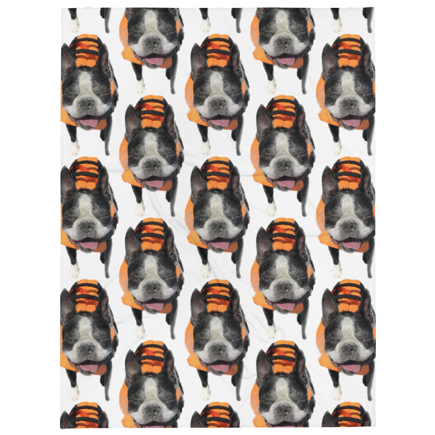 Throw Blanket (Boston Terrier Life Vest)