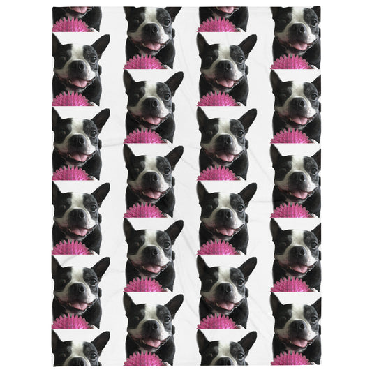 Throw Blanket (Boston Terrier Babyface)