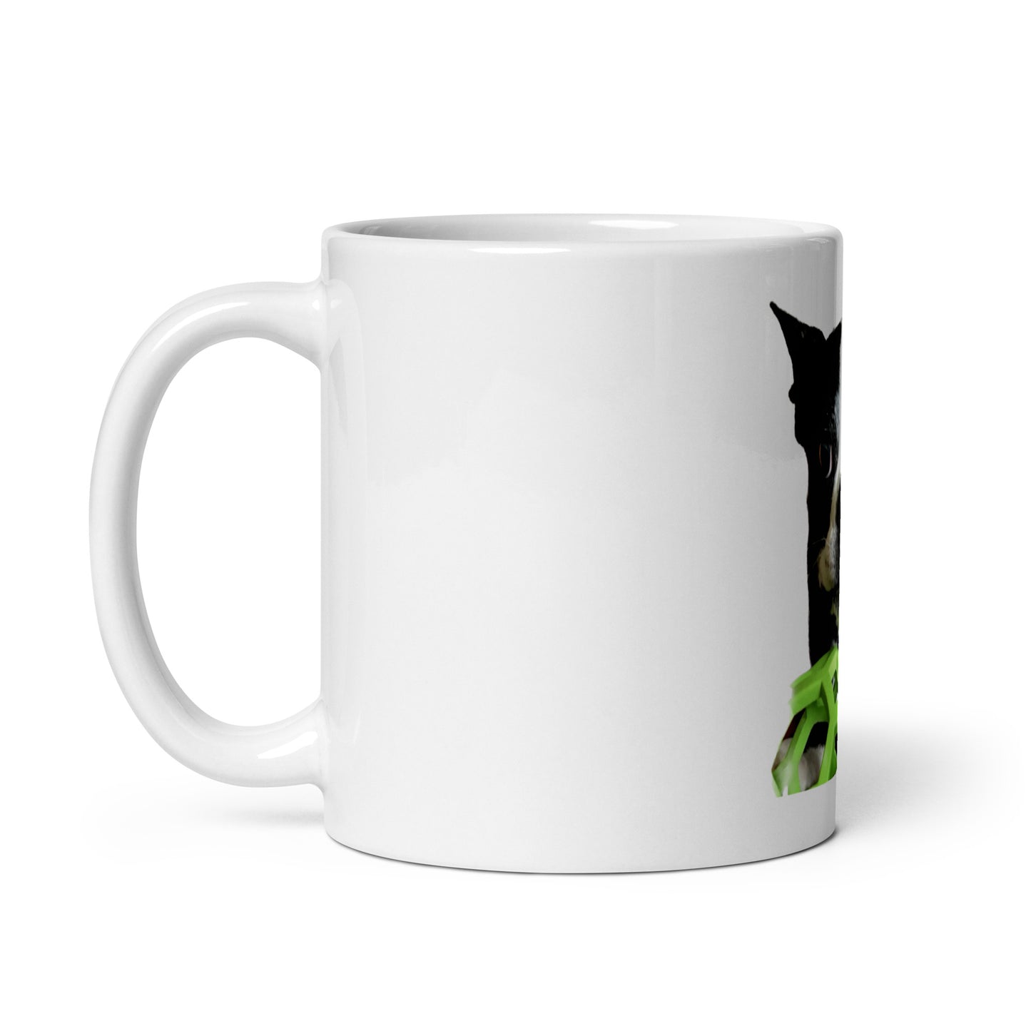 White Glossy Boston Terrier Mug